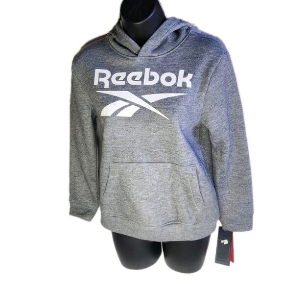 REEBOK Kids Unisex Pullover Hoodie size 14 Grey New With Tags - Picture 15 of 16